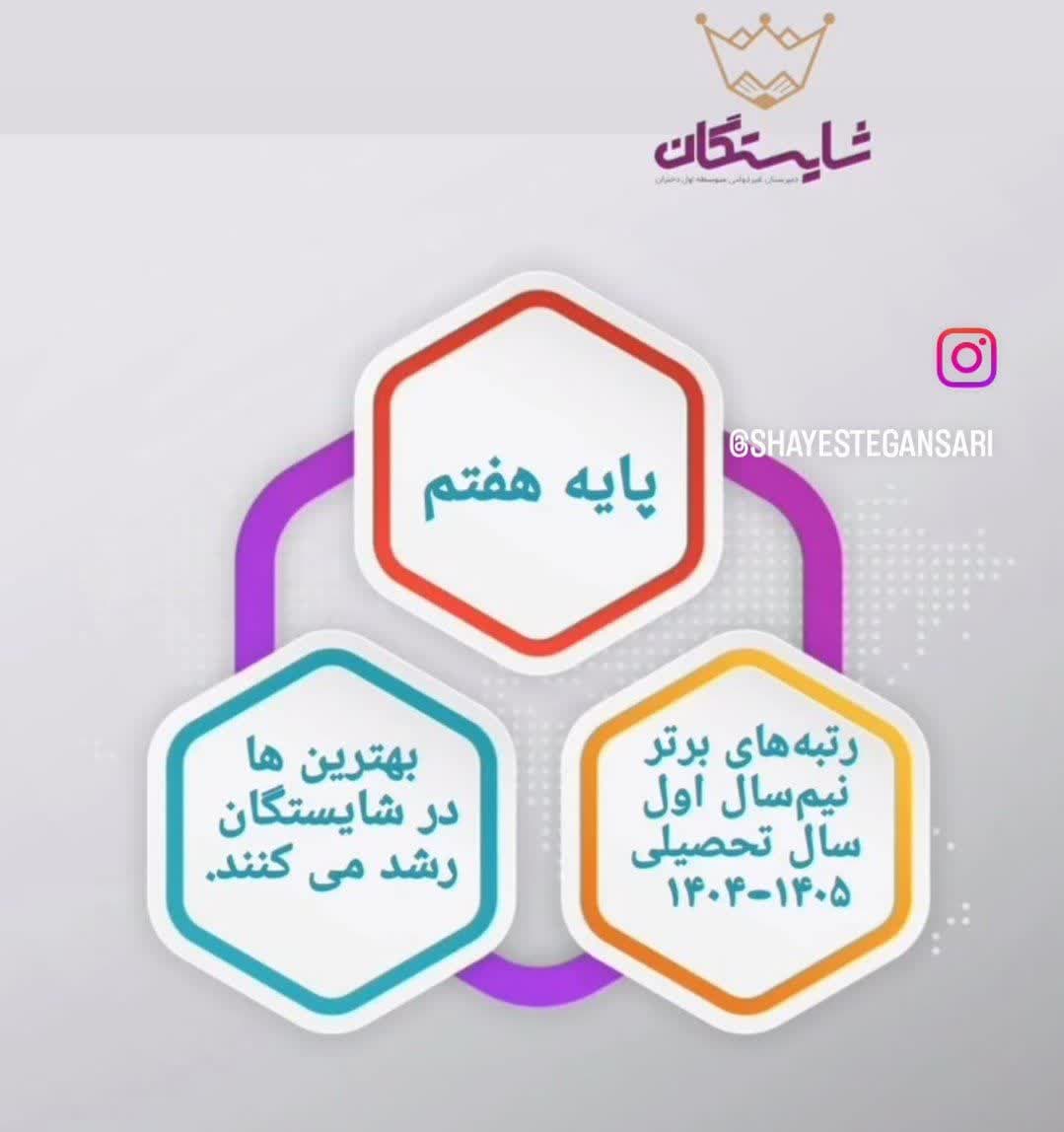 درخشش ستارگان شایستگان در پایان نیمسال اول تحصیلی؛ پایه هفتم