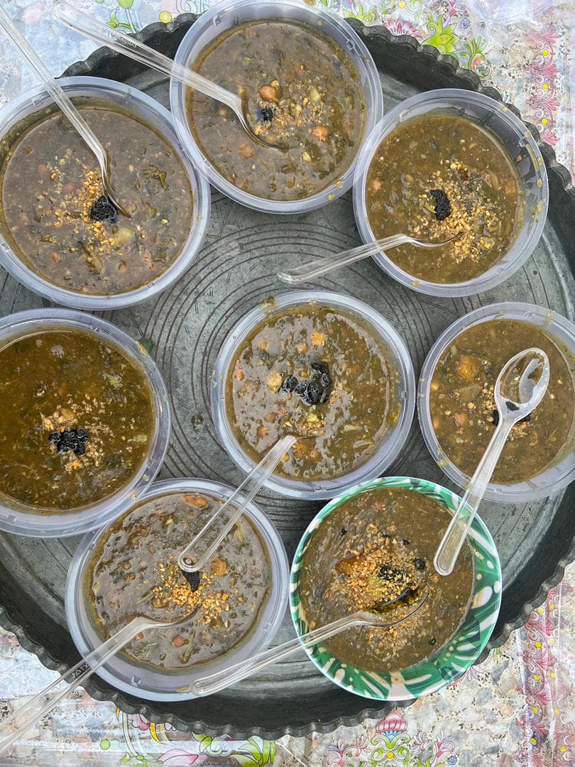 آش چهارشنبه سوری و پذیرایی از دانش آموزان
